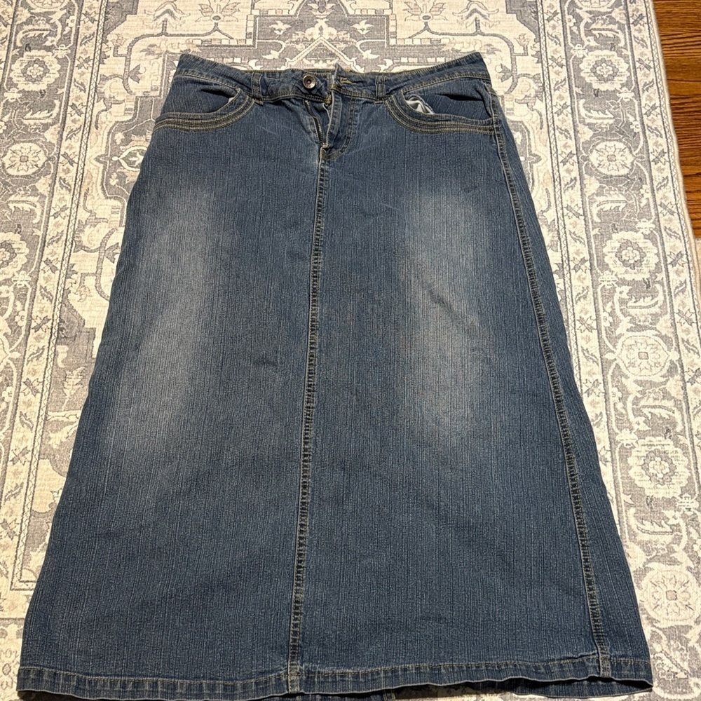 Cato Blue Denim Maxi Skirt
